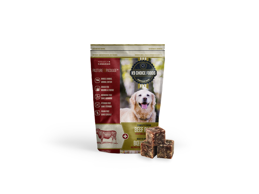 K9 Choice Foods - Lil Guys Beef Plus Frozen Raw Dog Food