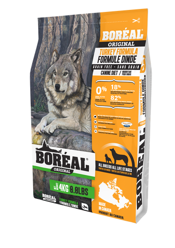 Boréal - Original Turkey Grain Free Dog Food - All Breed - Ontario & Quebec Free Run Chicken - Low Glycemic - Limited Ingredient - Naturally Preserved - Potato Free - Made in Canada